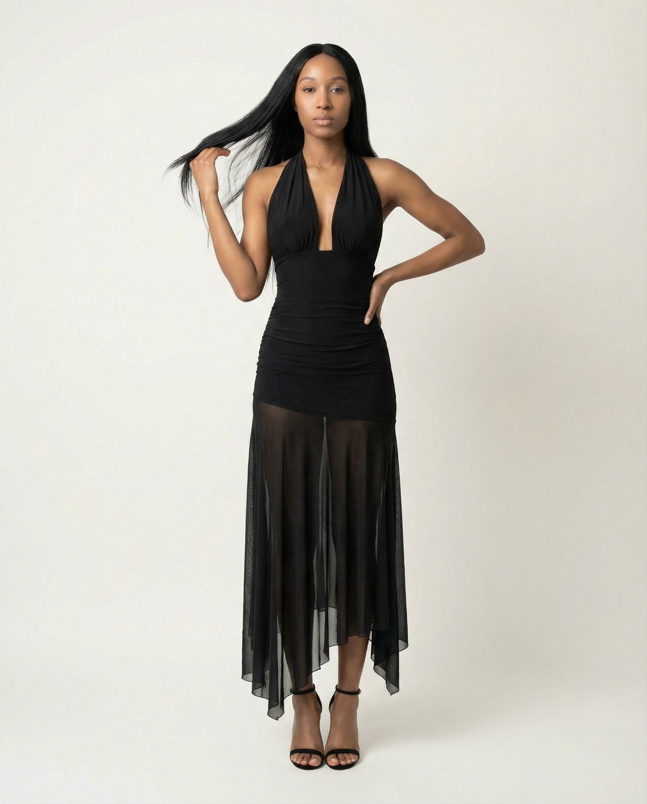 CUT-OUTHALTER JUMPSUIT