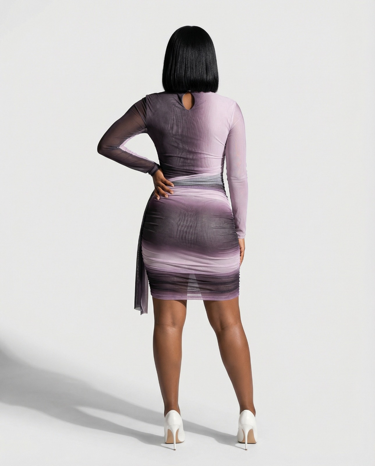 SHEER OMBRE MINI DRESS - Image 2